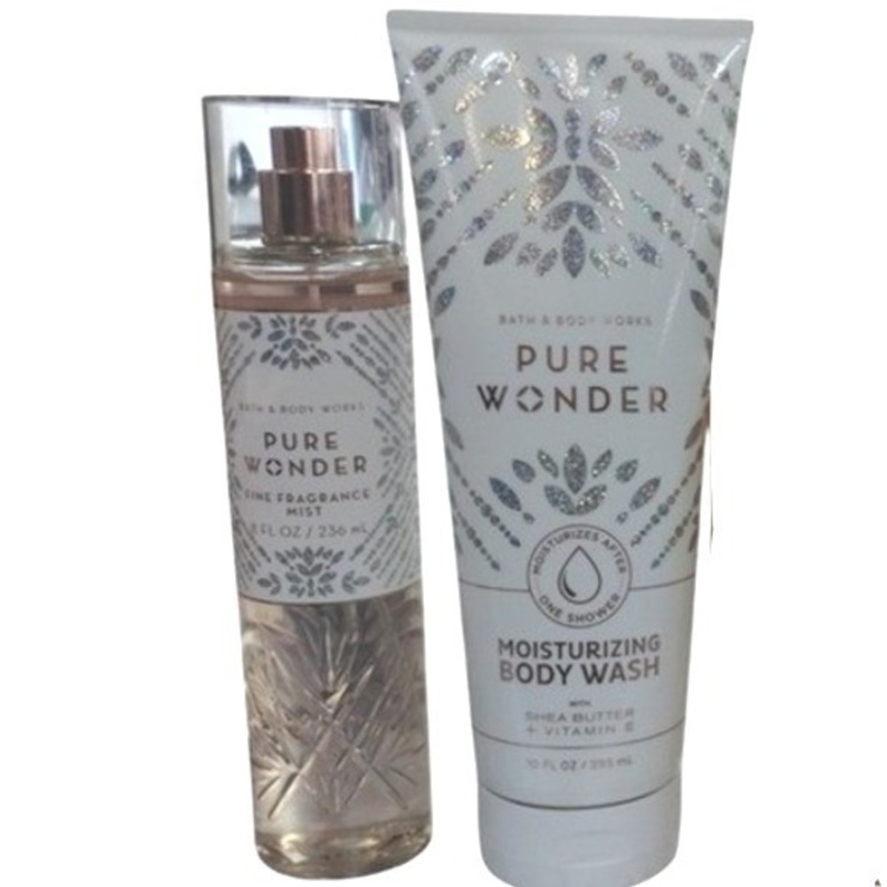 Rare Bath & Body Works Women's Pure Wonder 2pcs Set Full size Coquette Feminine